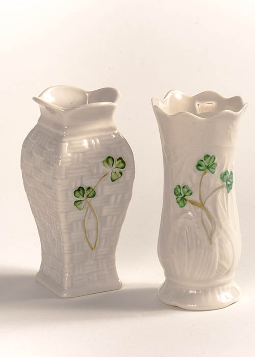 Belleek Mini Vases - Set of 2