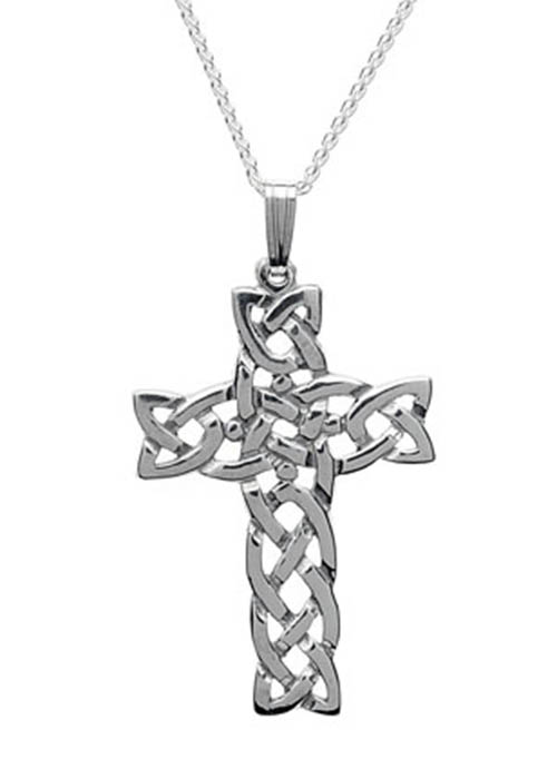 Celtic Cross Pendant Sterling Silver Filigree Crucifix
