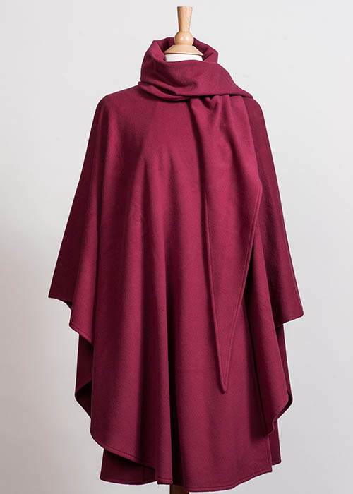Soft Wool Cape - Red