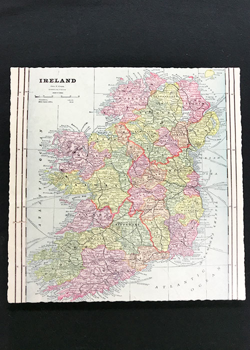Map of Ireland Marble Trivet