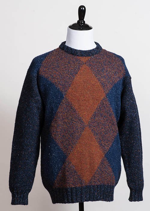 Men's Wool Sweater - Big Diamond