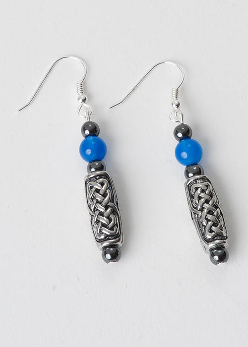 Celtic Blue Onyx Earrings