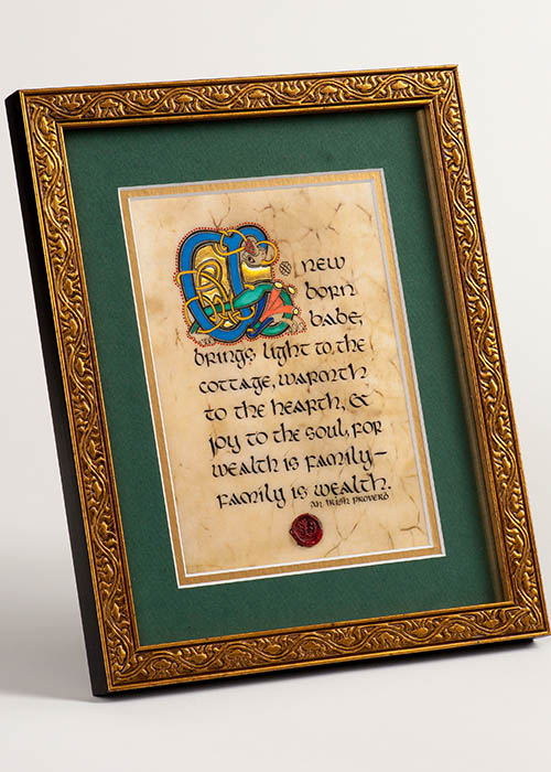 Framed Irish Baby Celtic  Art