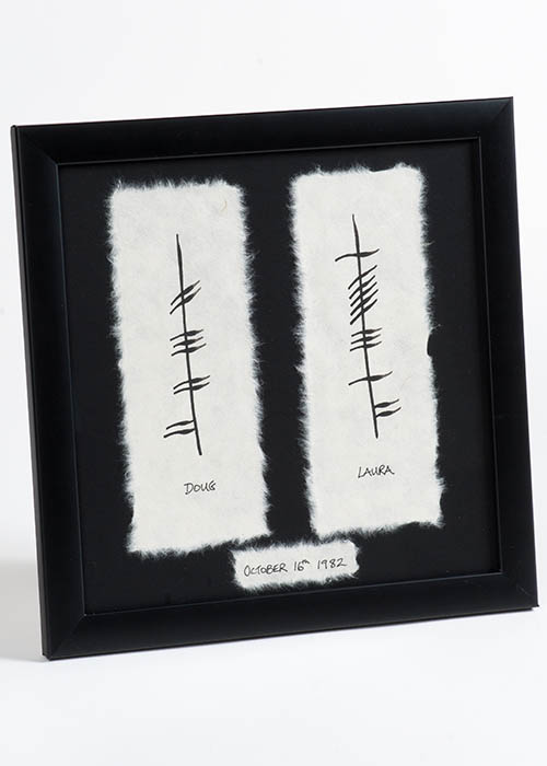 Hand Painted Ogham-Personalized Wedding 